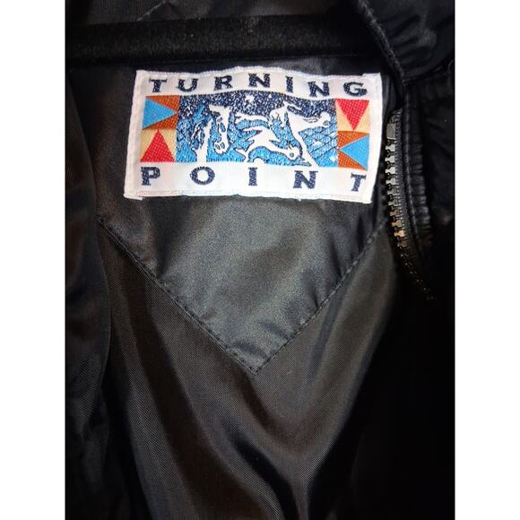 Turning Point Jacket Men's L Black Construction Zip Puffer Coat CATERPILLAR VTG - Picture 8 of 9